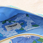 Sac banane bouquet vintage bleu