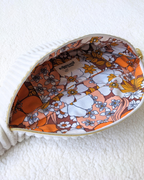 Sac banane velours blanc & fleurs 70s