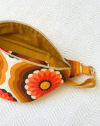 Sac banane vintage fleurs 70s