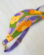 Sac banane vintage fleurs et pois