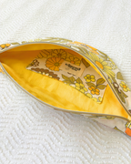 Sac banane vintage fleurs jaune