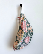 Sac banane vintage peinture fleurie