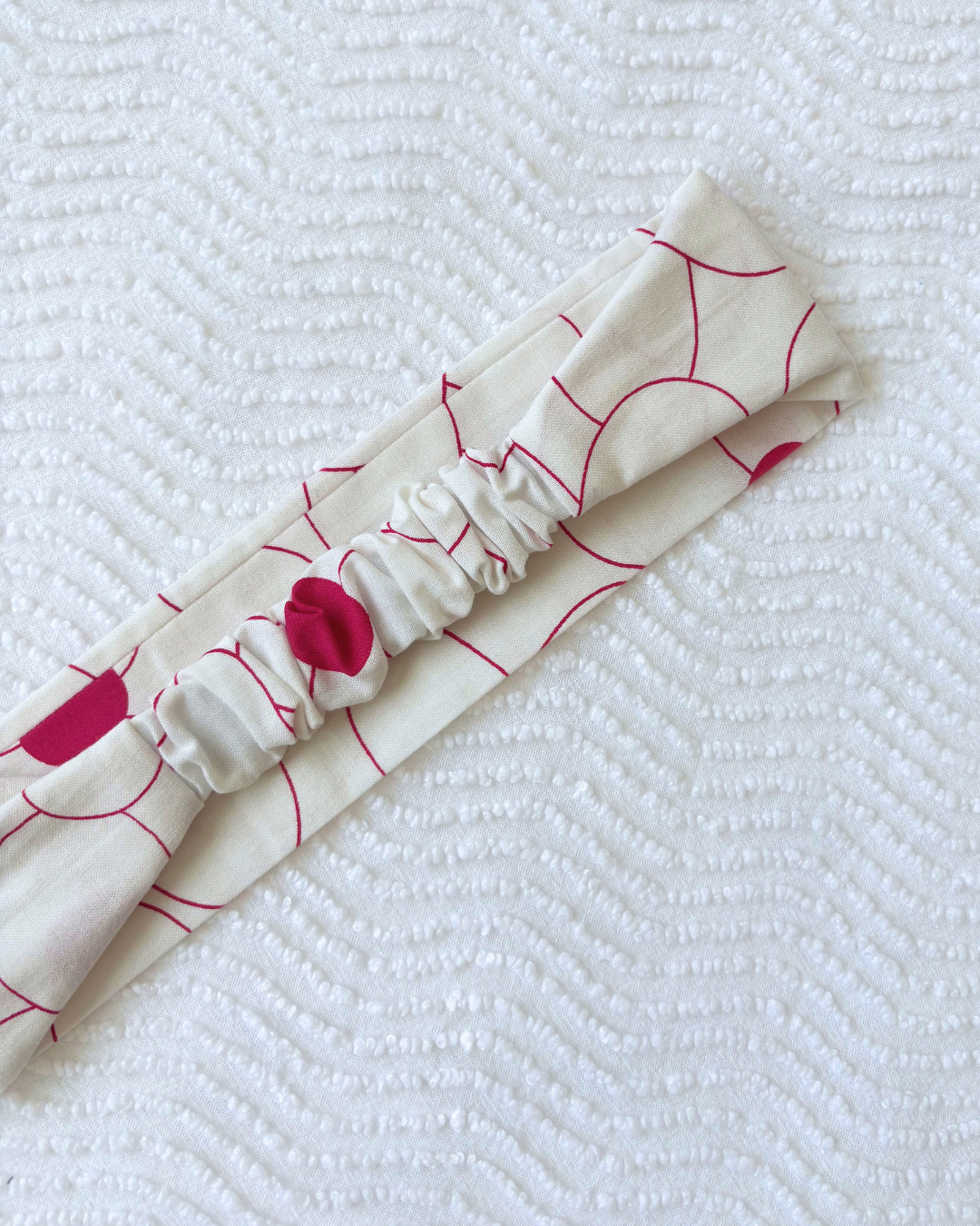 Bandeau fleurs rose fushia