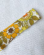 Bandeau fleurs vintage jaune