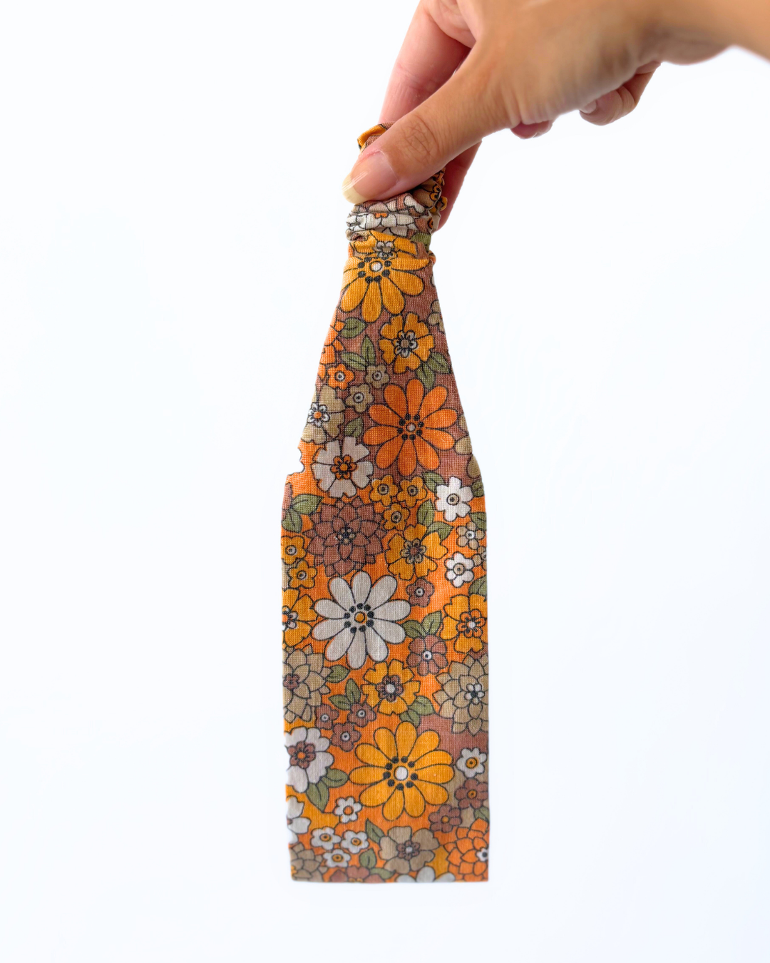 Bandeau flower power orange
