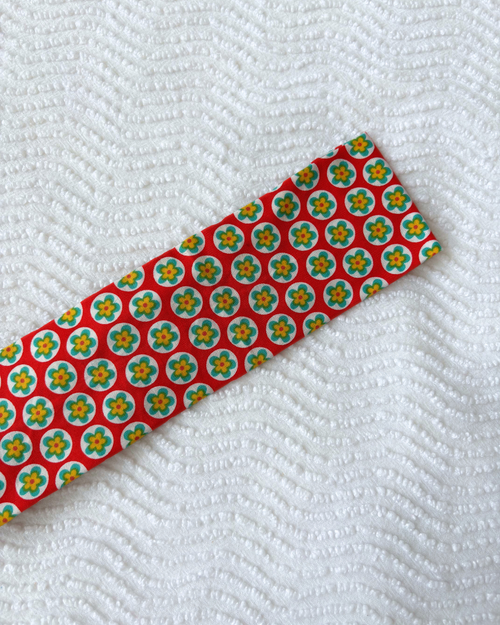 Bandeau flower power rouge