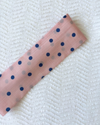 Bandeau rose pois bleus