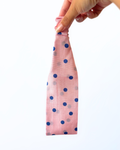 Bandeau rose pois bleus