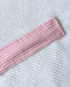 Bandeau vichy rose clair