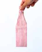 Bandeau vichy rose clair