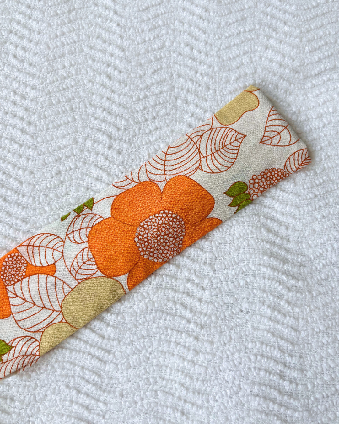 Bandeau vintage fleurs orange