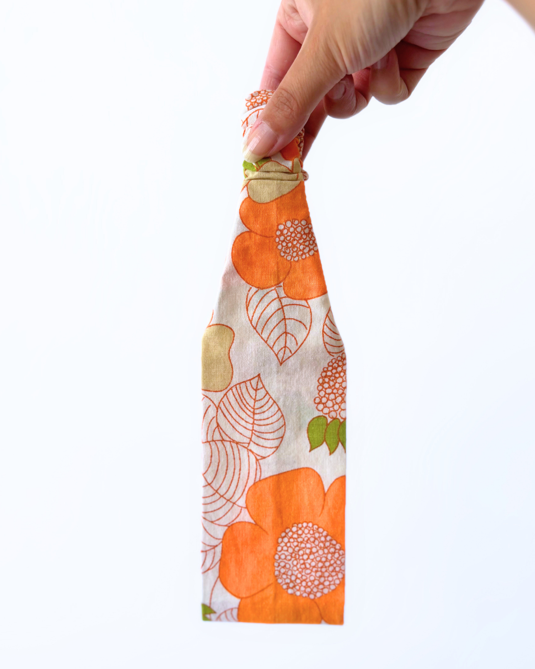 Bandeau vintage fleurs orange