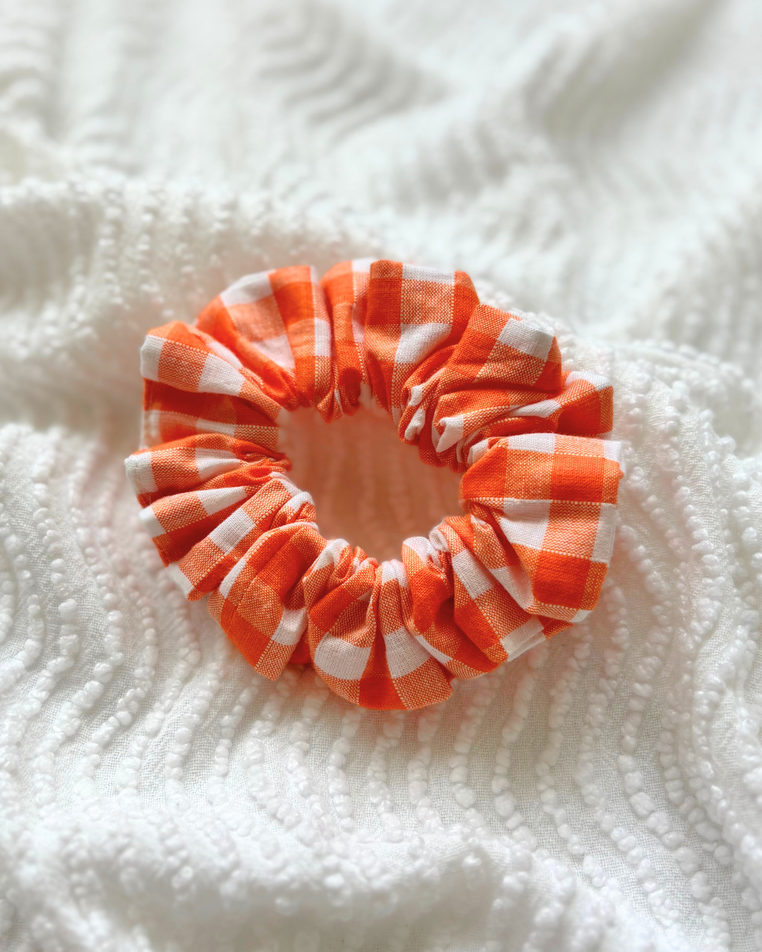 Chouchou vichy orange