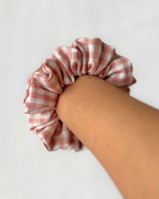 Chouchou vichy vieux rose