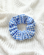 Chouchou carreaux bleu