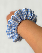 Chouchou carreaux bleu