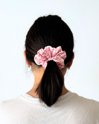 Chouchou carreaux rose