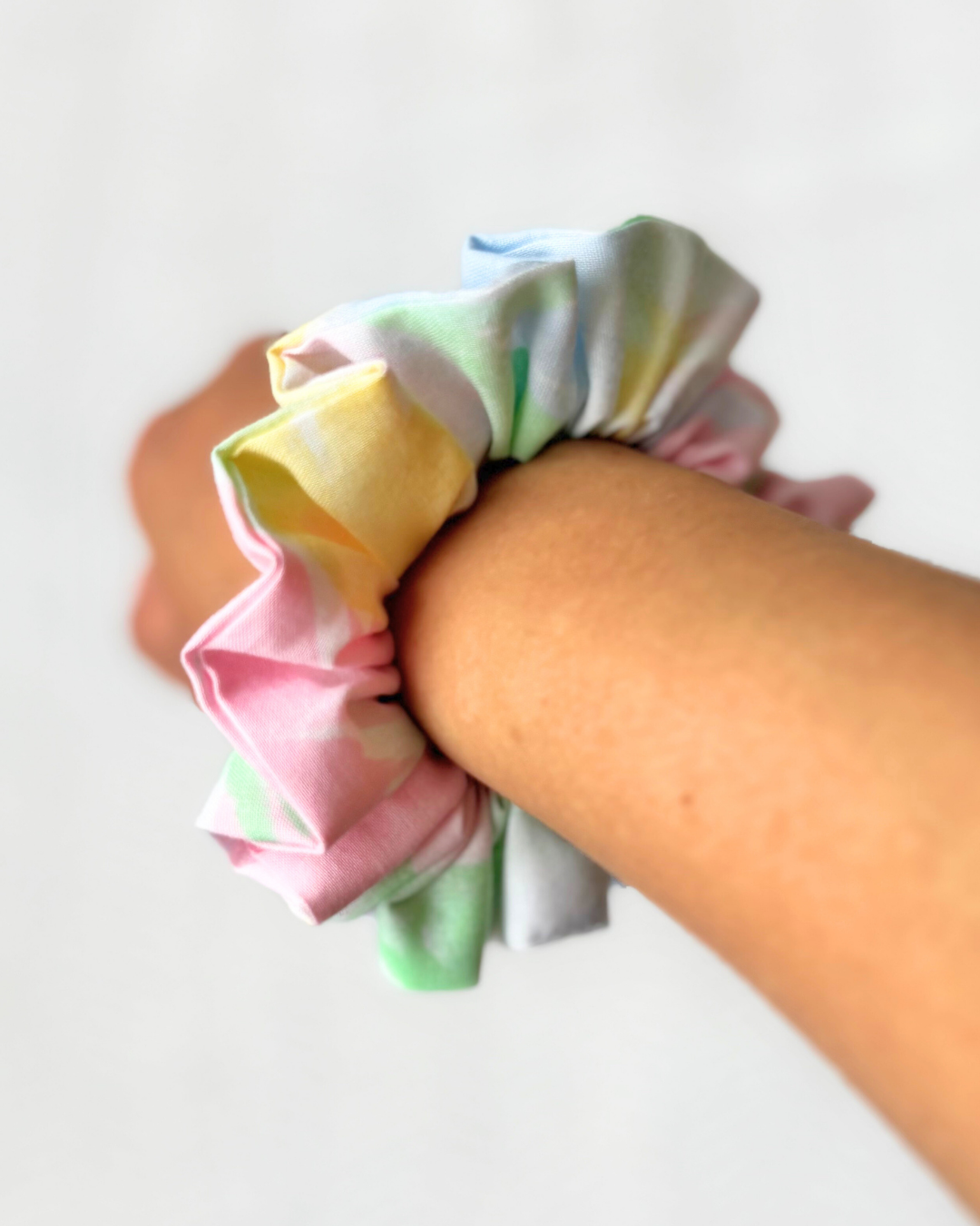 Chouchou couleurs pastel