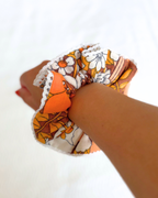 Chouchou dentelle 70's orange