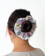 Chouchou dentelle 70's rose