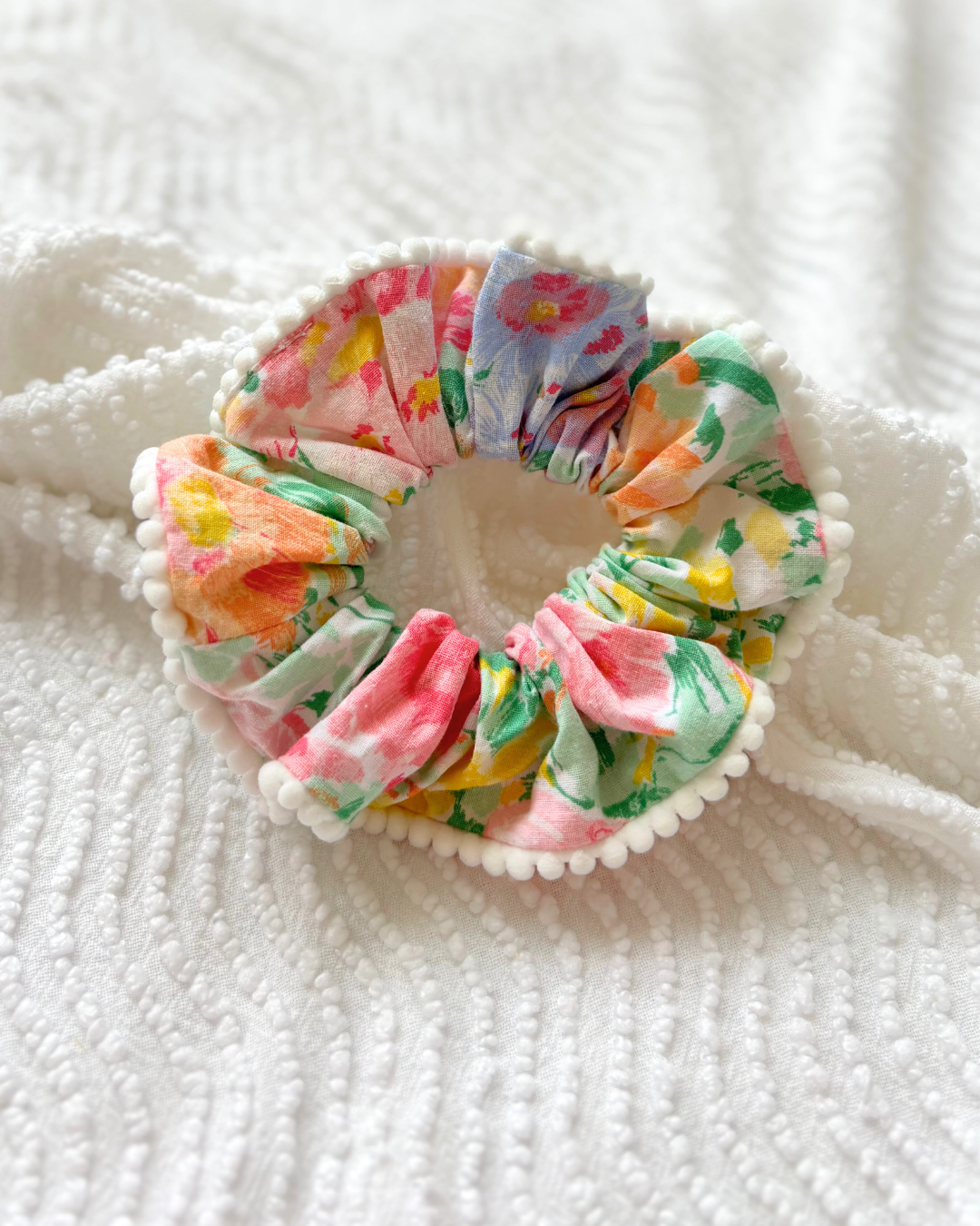 Chouchou dentelle vintage printemps