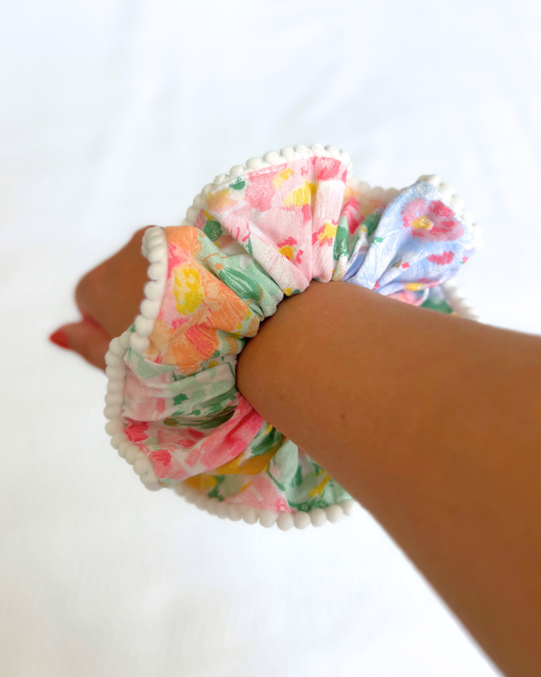 Chouchou dentelle vintage printemps