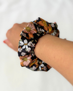 Chouchou fleurs noir