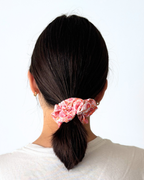 Chouchou fleurs rose