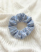 Chouchou petites rayures bleu