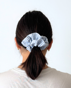 Chouchou petites rayures bleu