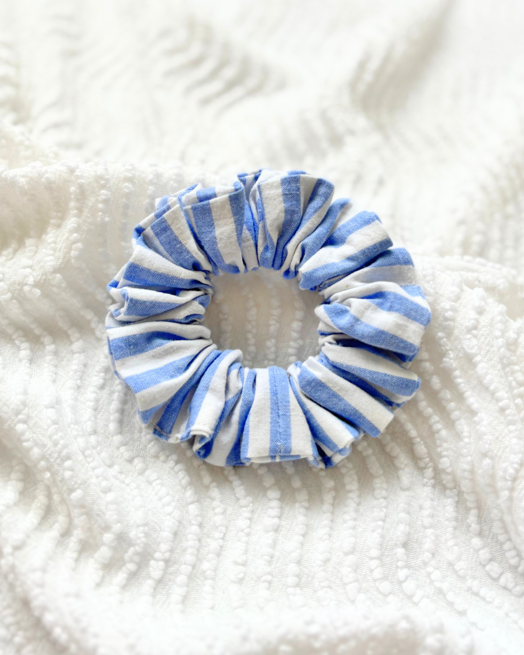 Chouchou rayures bleu