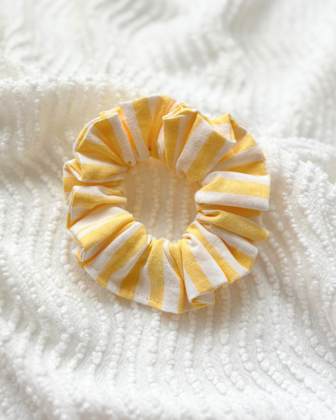 Chouchou rayures jaunes