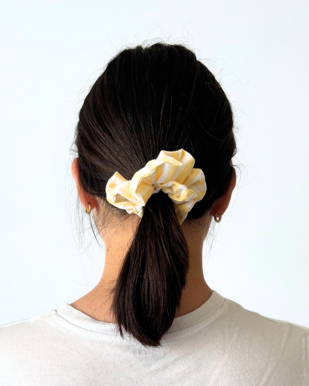 Chouchou rayures jaunes