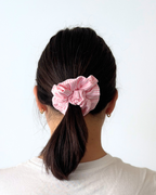 Chouchou rayures rose