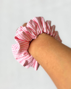 Chouchou rayures rose