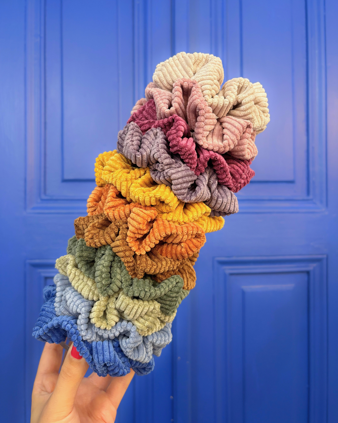 Chouchou en velours Jaune