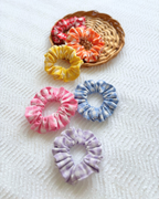 Chouchou vichy jaune citron