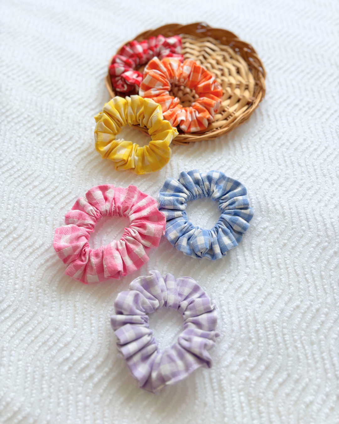 Chouchou vichy rouge