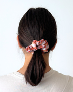 Chouchou vichy orange lila