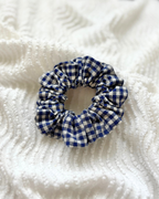 Chouchou vichy bleu marine