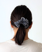 Chouchou vichy bleu marine