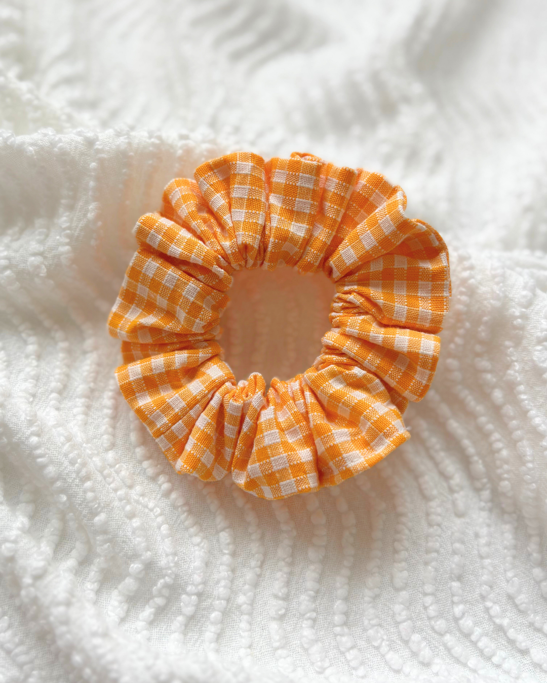 Chouchou vichy jaune