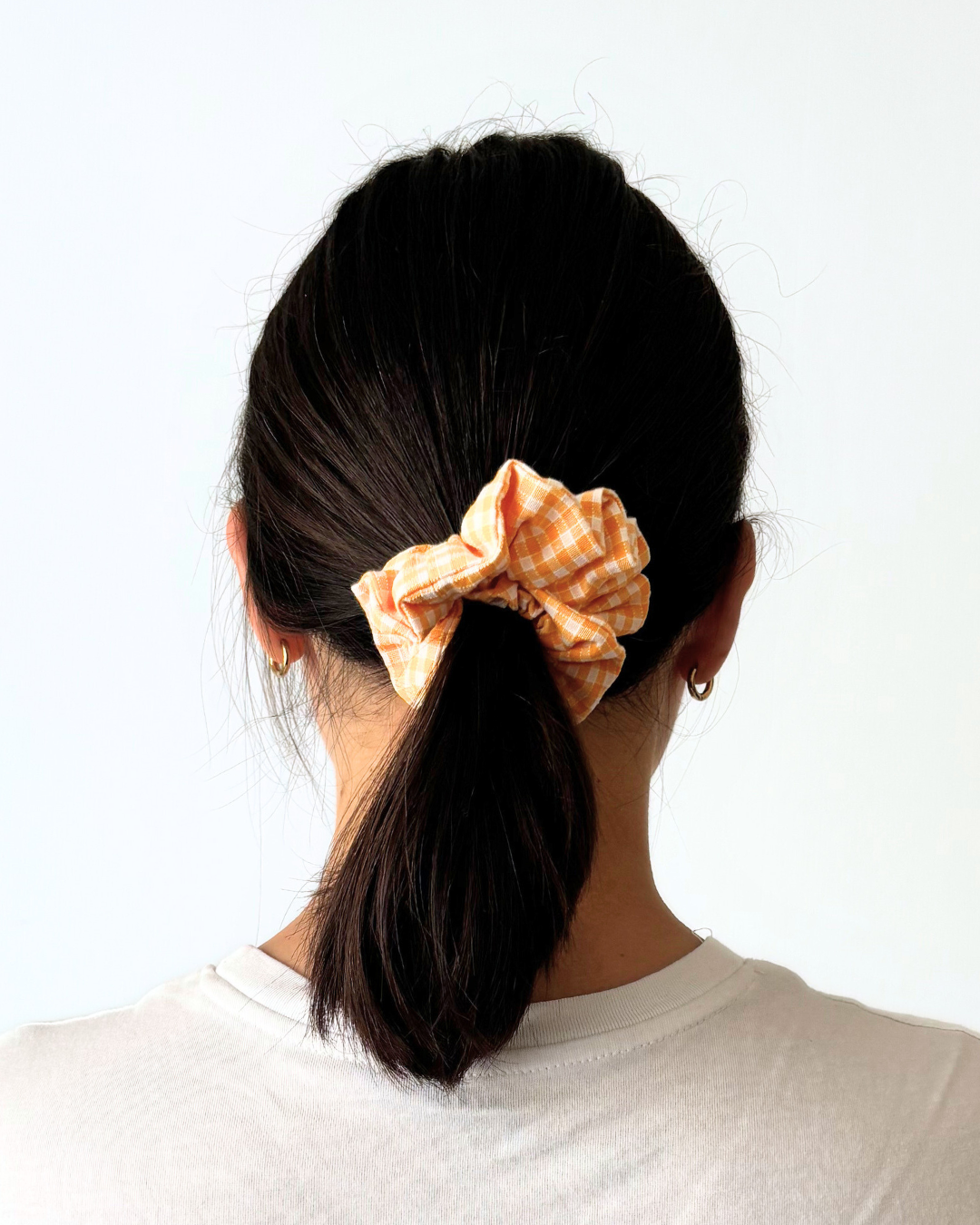 Chouchou vichy jaune