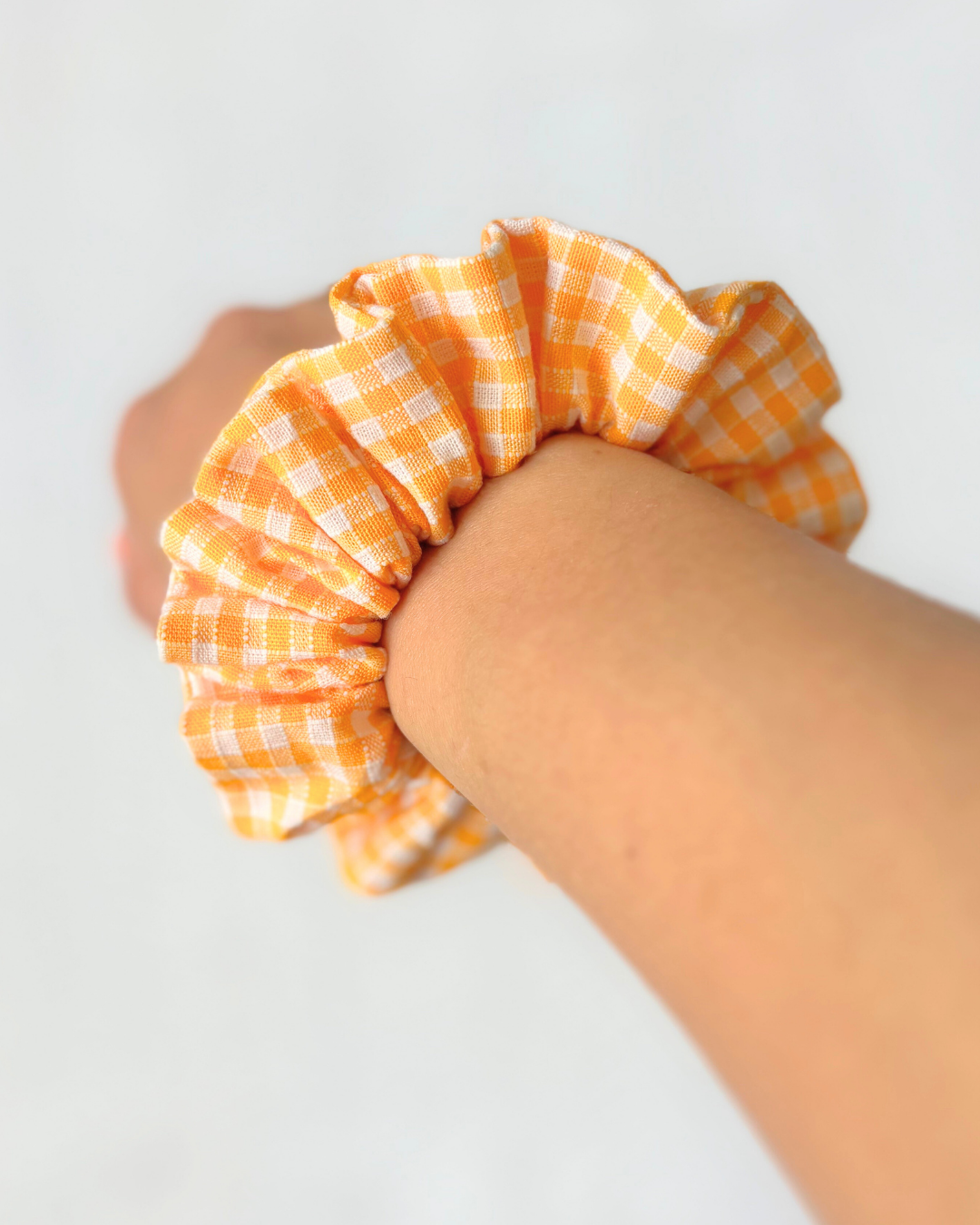 Chouchou vichy jaune