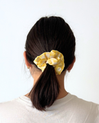 Chouchou vichy jaune citron