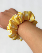 Chouchou vichy jaune citron