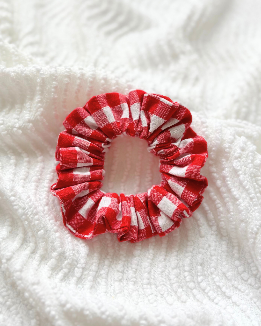 Chouchou vichy rouge