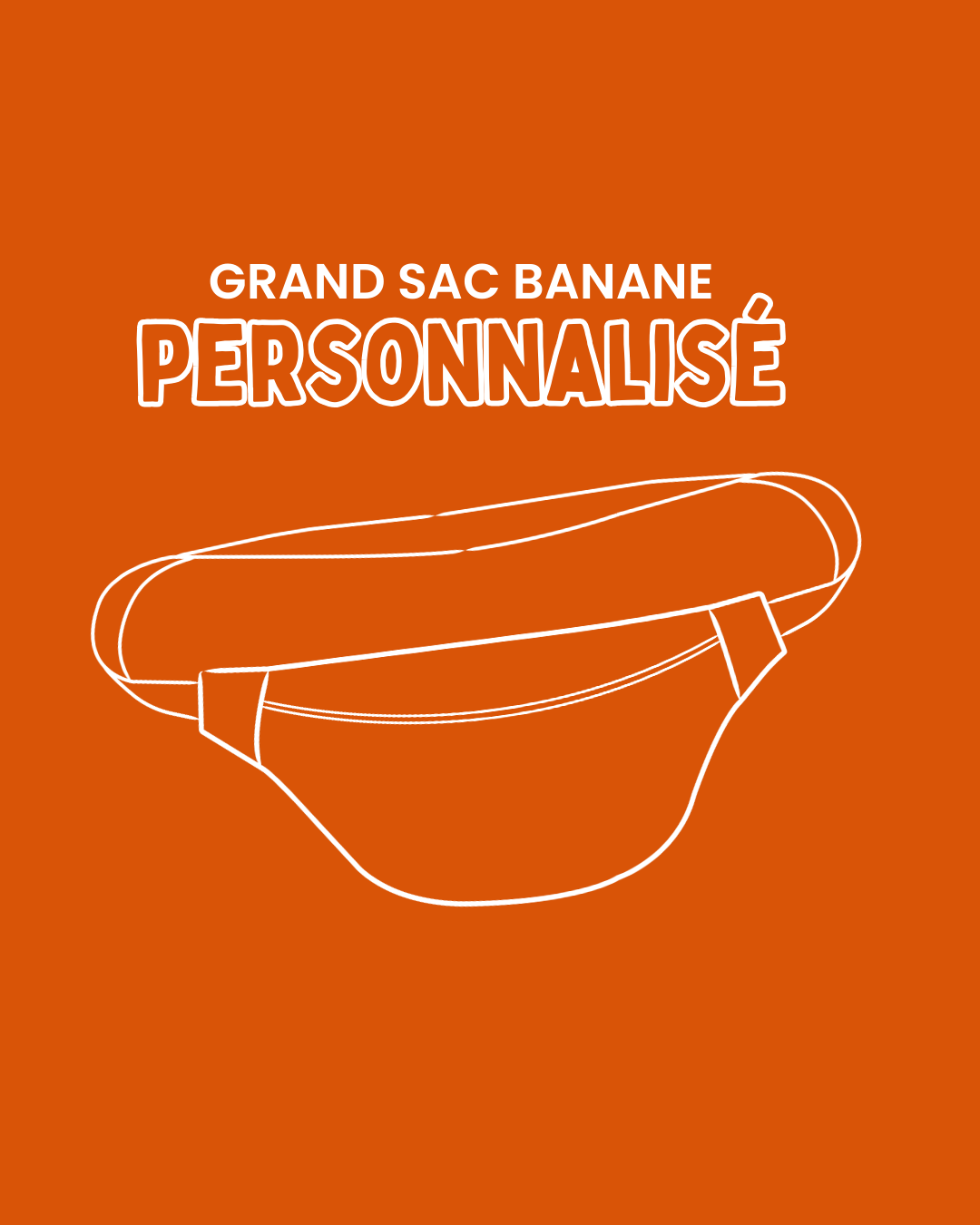 Grand sac banane personnalisé