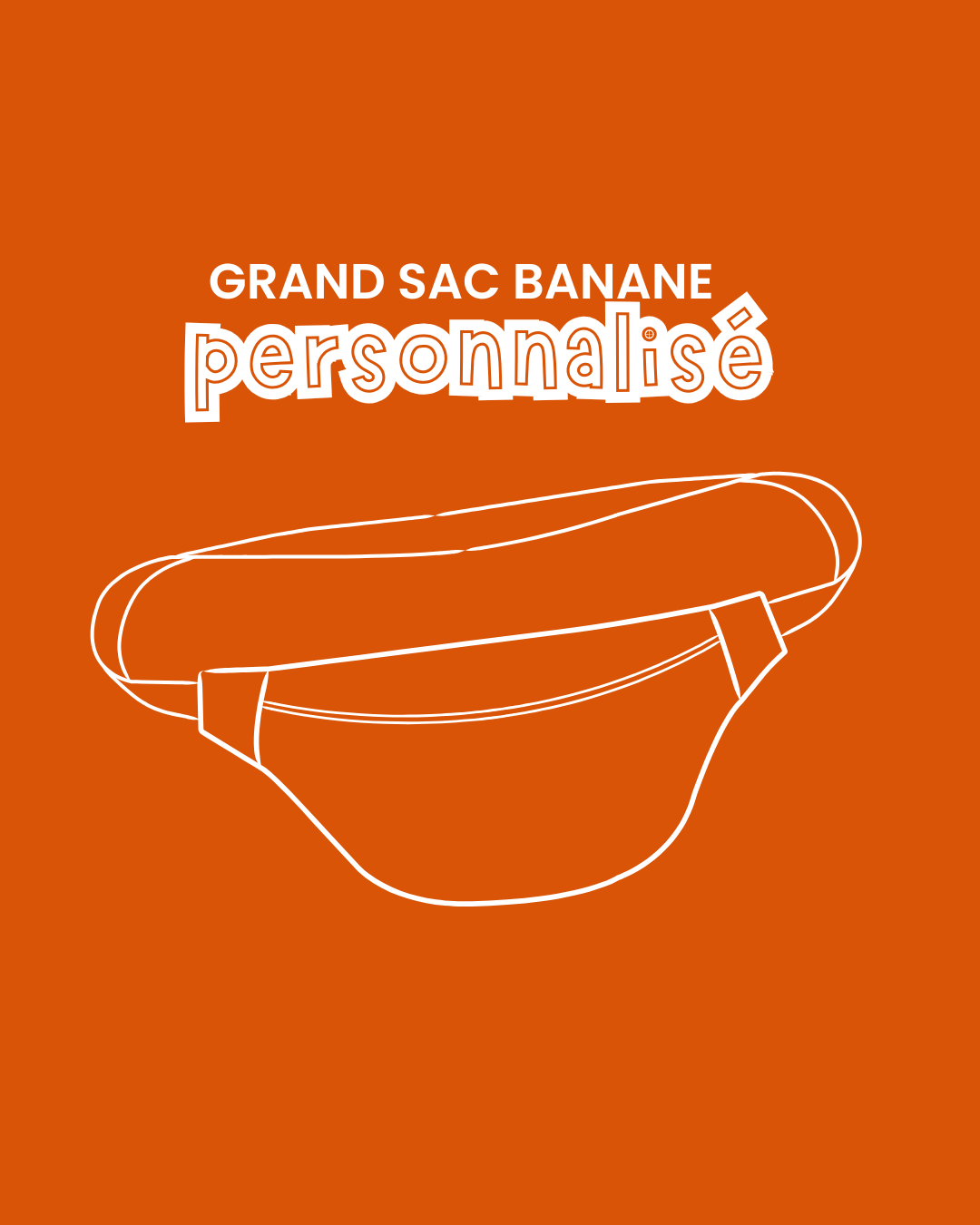 Grand sac banane personnalisé