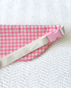 Mini banane motif vichy rose